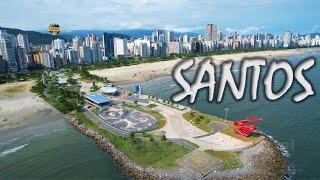 CIDADE DE SANTOS SP E SEU MAIOR JARDIM DE PRAIA DO MUNDO E PQ MUNICIPAL ROBERTO MÁRIO SANTINI