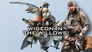 Duck Hunting - Shooting Wigeon in Arkansas!! K ZONE TV - Wigeon In The Willows