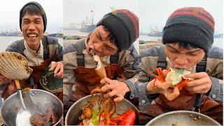 Chinese people eating - Street food - "Sailors catch seafood and process it into special dishes" #46