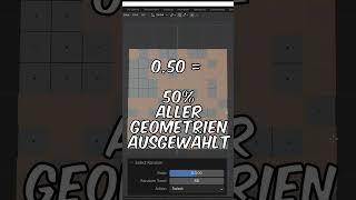 So funktionierts in Blender: Zufällige Geometrie auswählen⭐The Blender Tutorial #shorts [S1-E12]