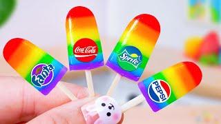 COCA COLA Soda Jelly Ice Cream  Rainbow Miniature Fruit Jelly Dessert  Bitty Bakes 