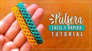 Cómo hacer pulsera de hilo fácil y rápida 32  Paso a Paso | DIY Macrame Friendship Bracelet Making