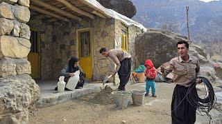 Nomadic Struggles in a Mountain Cave | Nomadic Family’s Effort to Bring Electricity to the Cave ️