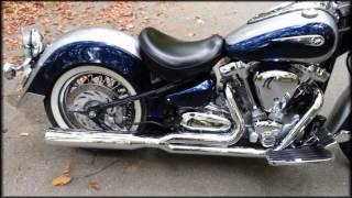 Yamaha XV1700 roadstar 2007 with exhaust Cobra usa Power Pro HP 2 Into 1