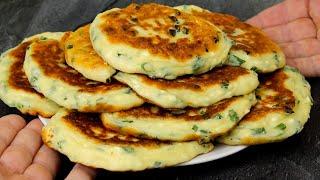ТВОРОЖНЫЕ ОЛАДЬИ С ЗЕЛЕНЫМ ЛУКОМ. Вкусные и полезные ОЛАДЬИ за 10 МИНУТ. Быстрый и простой рецепт.