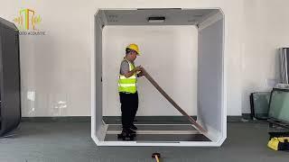 Sunwood Acoustic L Pod Phone Booth Installation Guidance