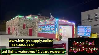 RGB led lights for storefront windows