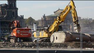 Dresden - Situation an der Carolabrücke 14.-18.10.2024 - (Zug C Aufräumarbeiten)