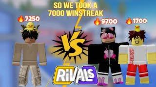 SO ME AND MY SON TOOK A 7000 WINSTREAK... (Roblox Rivals)