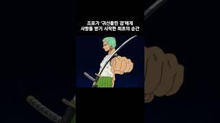 조로가 '귀신들린 검'에게 사랑을 받기 시작한 최초의 그 때 #원피스