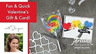 Fun & Quick Valentine's Gift & Card!  Plus How to Use the Adoring Hearts Hybrid Embossing Folder