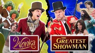 "Wonka vs Greatest Showman" Battle | Sharpe Family Singers 