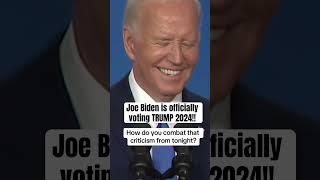 Joe Biden is officially voting TRUMP 2024 #biden #kamalaharris #trump #vote