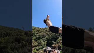 JUMPING OFF A RAFT ON A VAN ON A BRIDGE