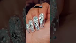 Christmas Nail Art | How To Grow Nail Fast | Diamond Nail Art #nailsart #christmasnail  #nail