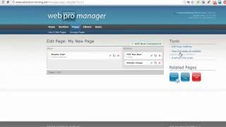 Web Pro Manager - Creating Your First Page