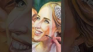 Портрет акварелью. Часть 2. #art #portrait #watercolour #акварель #свадьба #drawing #painting