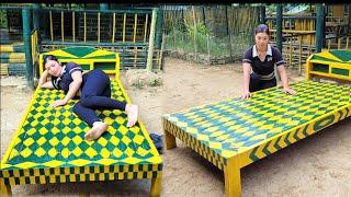 Girl completes wooden bed and anti-termite paint simple and beautiful - Lý Lưu Linh