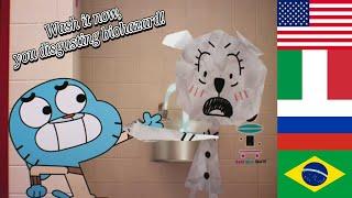 TAWoG: "Wash In Now, You Disgusting Biohazard!" in 12 different languages