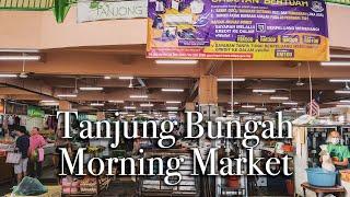 【4k】Tanjung Bungah Market in Penang Malaysia