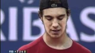 Gasquet big forehand against federer Monte Carlo 05