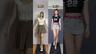 Phối đồ cho 1m55 và 1m70 đây ạ #phốiđồ #youtubeshorts #fashion #fyp #phoidodep #haphuong