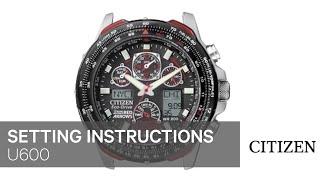 Citizen Watch Setting Instruction — U600