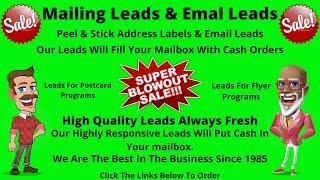 High Quality Mailing Leads & Email Leads On Sale Now