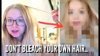 DON'T BLEACH YOUR OWN HAIR AT HOME.. CHOPPING MY HAIR  | sophdoesvlogs