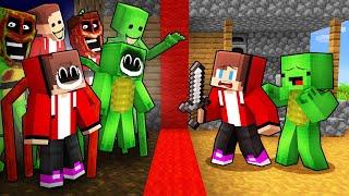 JJ and Mikey vs MONSTERS EXE Village Battle in Minecraft - Maizen