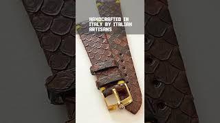 This Style: Chocolate Brown Python Leather strap for Rolex Oyster Perpetual Daydate timepieces.