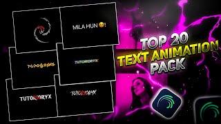 Top 20 alight motion text animation presets | 20 text xml | alightmotion preset download free