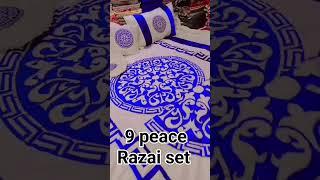 Hasnain bed sheet and kambal shop kot Addu 9 peace Razai set//