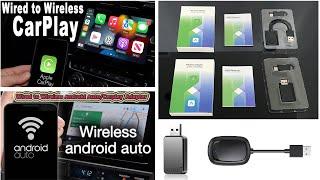 #iheylinkit Wired CP/AA to Wireless Carplay Android Auto Adapter 2 in 1 , USB plug in and play.