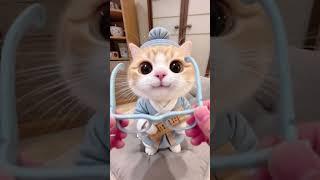 泥嚎姨姨在干嘛？我要去上学了。 #小猫治愈了世界 #因为一根猫条收到了一只小猫 #我家那只臭美的小猫咪
