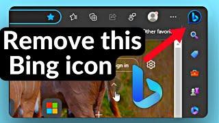 How to remove Microsoft Edge's Bing toolbar icon