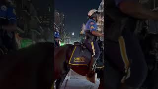 Police on horseback on Bourbon St in the French Quarter in New Orleans #bourbonstreet #horses