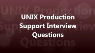 UNIX Production Support Interview Questions And Answers Part-1