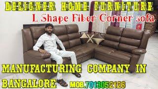 Recron Fiber L Shape Sofa Set leather interior designer position