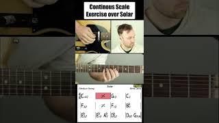 The Continuous Scale Exercise for improvising over jazz tunes (example on the jazz standard "Solar")