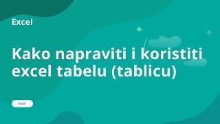 Kako napraviti i koristiti excel tabelu (tablicu)