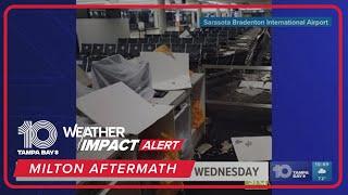 Sarasota Bradenton International Airport closed until Wednesday due to Milton storm damage