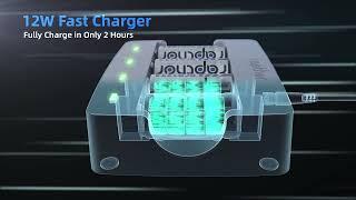 Rapthor 8 Pack 900mAh / 750mAh RCR123A Rechargeable Batteries with Charger