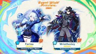 CONFIRMED WRIOTHESLEY BANNER AND FURINA BANNER IN VERSION 5.4 - Genshin Impact