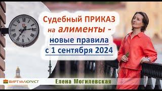 Судебный приказ о взыскании алиментов на ребёнка - новые правила с 1 сентября 2024 года