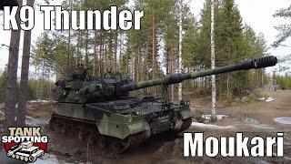 K9 Thunder Moukari Departure After Fire Mission - 155 mm Howitzer SPG Finnish Army [4K]