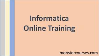 Informatica Online Training, Informatica Free Tutorials