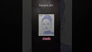 Blackpink Jennie drawing with her name | Soren's Art #blackpink #jennie #jenniekim #drawing #sjram