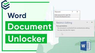 4 Ways - How to Unlock Word Document Unlock Word Document from Editing | Open Word without Password