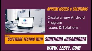 Appium Tutorial in Telugu | by Surendra Jaganadam | Appium JAVA code #appium #mobileautomation